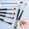 Dual-Ended Angled Eyebrow & Eyeliner Brush - Portable Makeup Tool