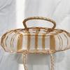 Simple Design Straw Bags for Women Artisanal Bohemian Style Beach Summer Fashion Package Bucket Tote Bags