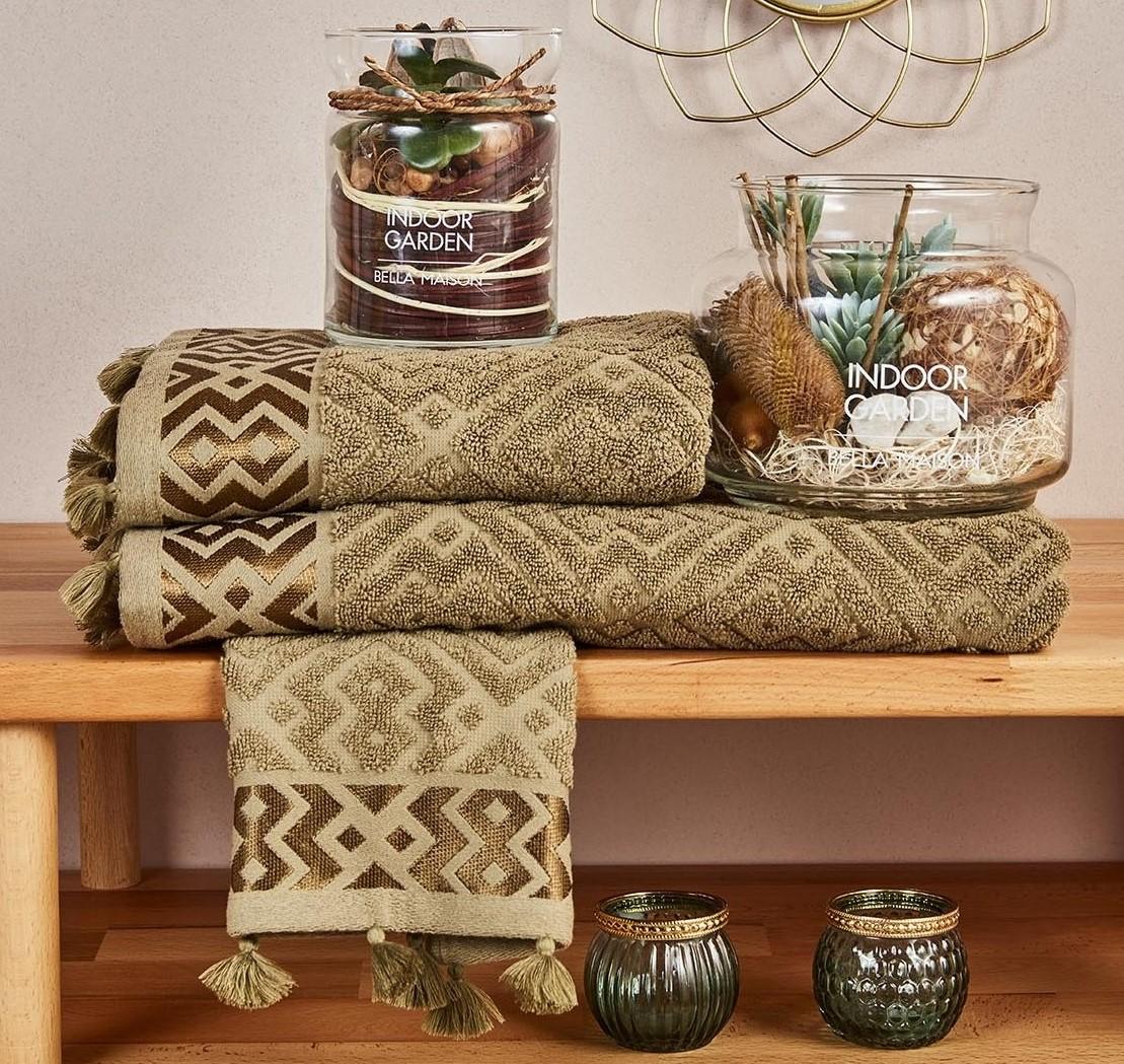 

Полотенца для рук с мозаикой из 100% хлопка, 2 шт. в упаковке