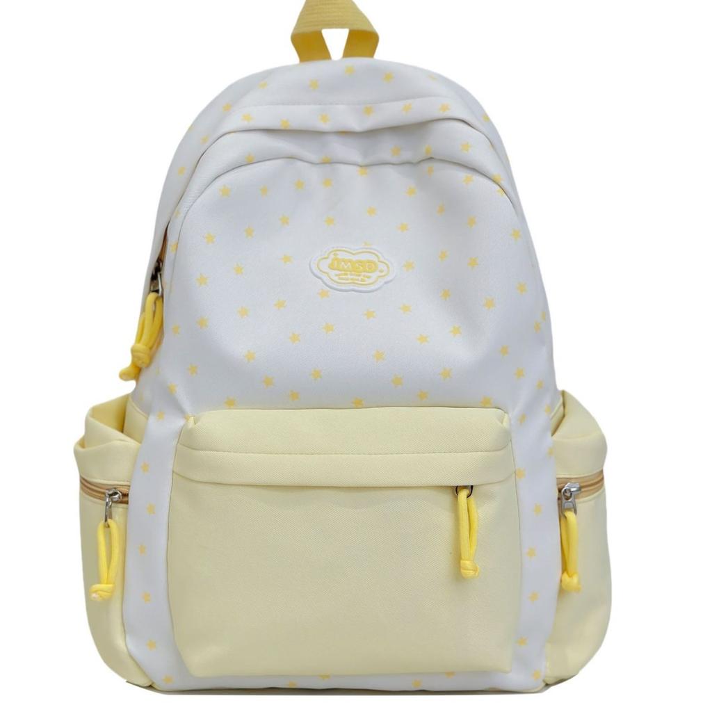 Schoolbag backpack Korean version polka dot Japanese casual versatile backpack large capacity college style campus junior high school student