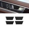 Carbon Fiber Car Inner Door Handle Bowl Stick Decor For VW Touareg 2011-2018