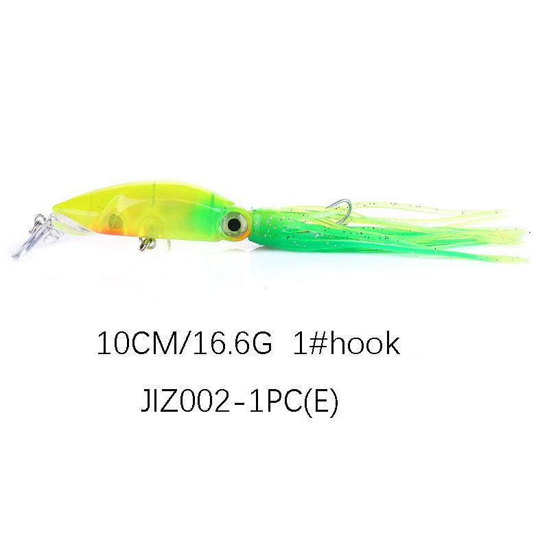Fishing Lure Bait10CM-16.6G Sea Fishing Long Casting Big Octopus Squid Lure Bait Light Saltwater Plastic Fishing Bait Fake Bait