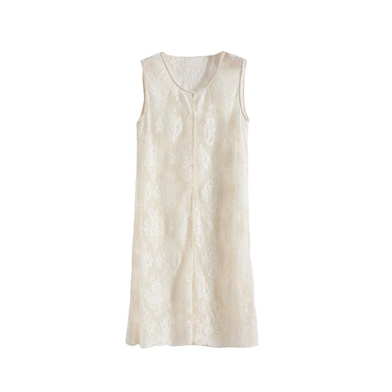 

Spring Arrival: Elegant White Lace Dress for Mature Women – Sophisticated and Casual Long Skirt Medium бежевый