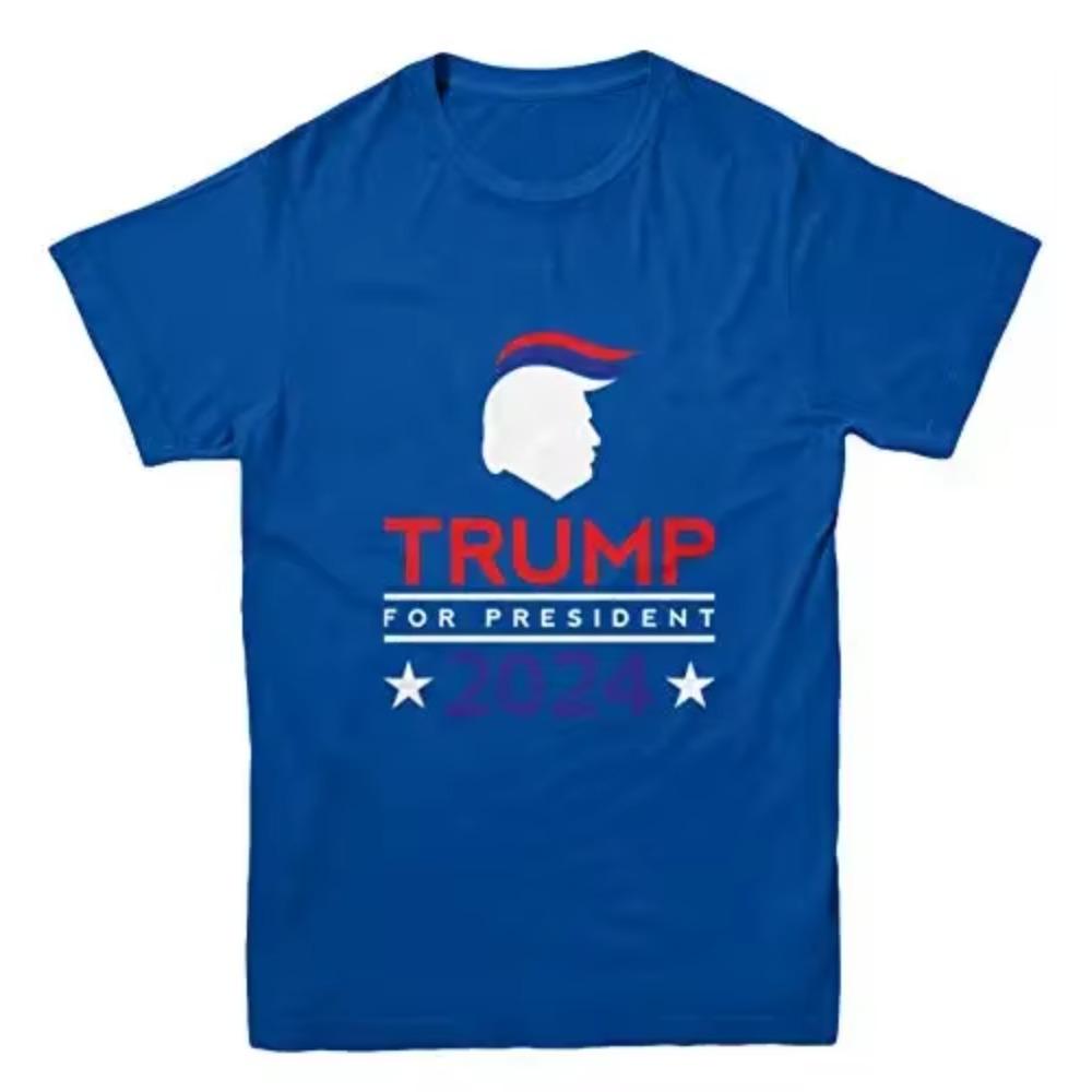 Τραμπ για Πρόεδρος 2024 - MAGA Κάντε την Αμερική Μεγάλη Ξανά Μπλουζάκι. Ανδρικό T-shirt με κοντό μανίκι και λαιμόκοψη από βαμβάκι υψηλής ποιότητας, νέο S-3XL