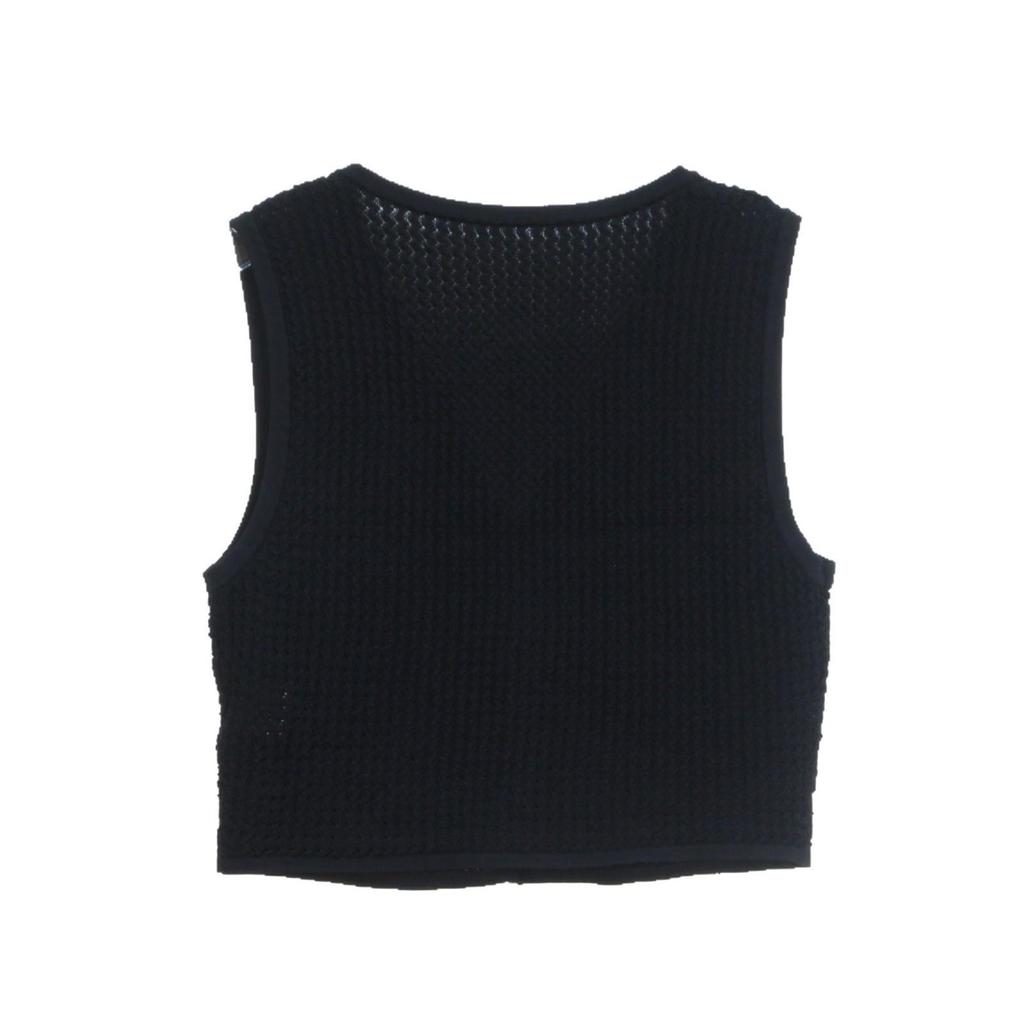 2025 Spring/Summer Women's French Chic Knitted Slimming Vest & Midi A-line Skirt Set.