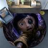 Coraline3 Round Area Rug,Carpet Rug for Living Room Bedroom Sofa Playroom Decor,Non-slip Floor Mat