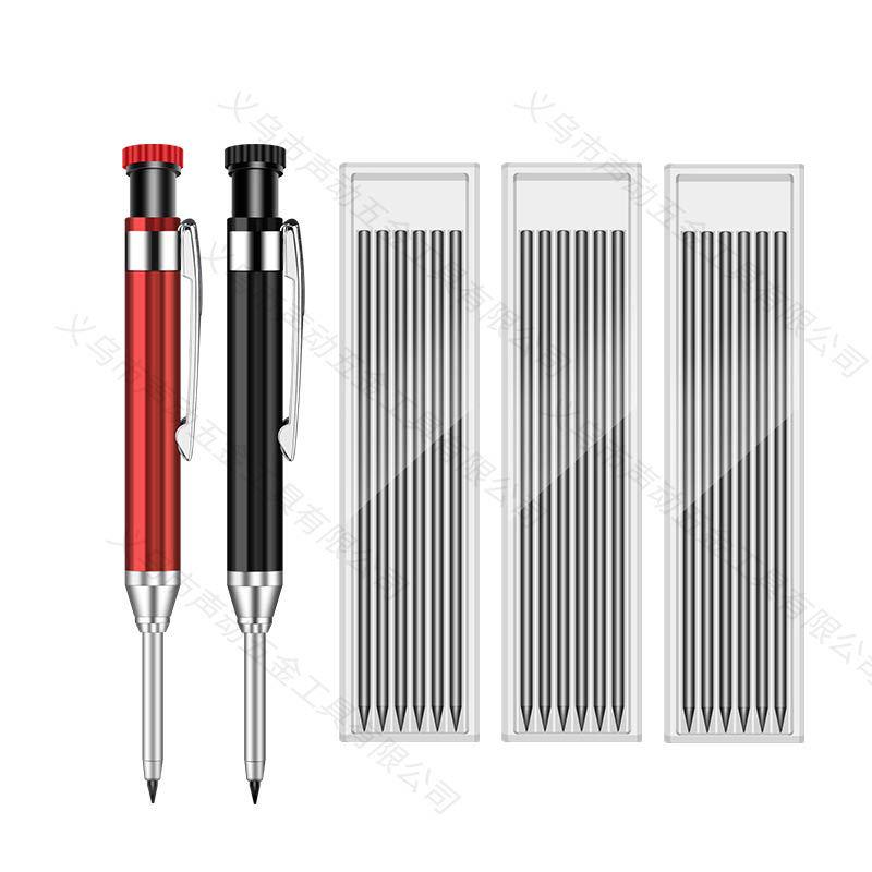 Em estoque: Lápis de Grafite Exclusivo de Metal com Ponta Longa de 2,8 mm para Furos Profundos em Marcenaria & Engenharia para Marcação & Posicionamento