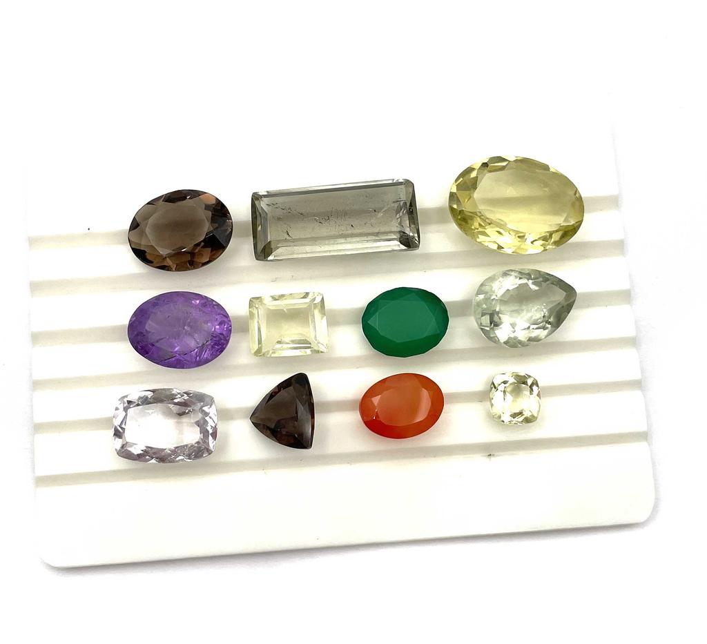Natural Mix Gemstone Mix Shape Cut Loose Gemstone Lot 100 CT Mix Faceted Gemstone For Jewelry Making