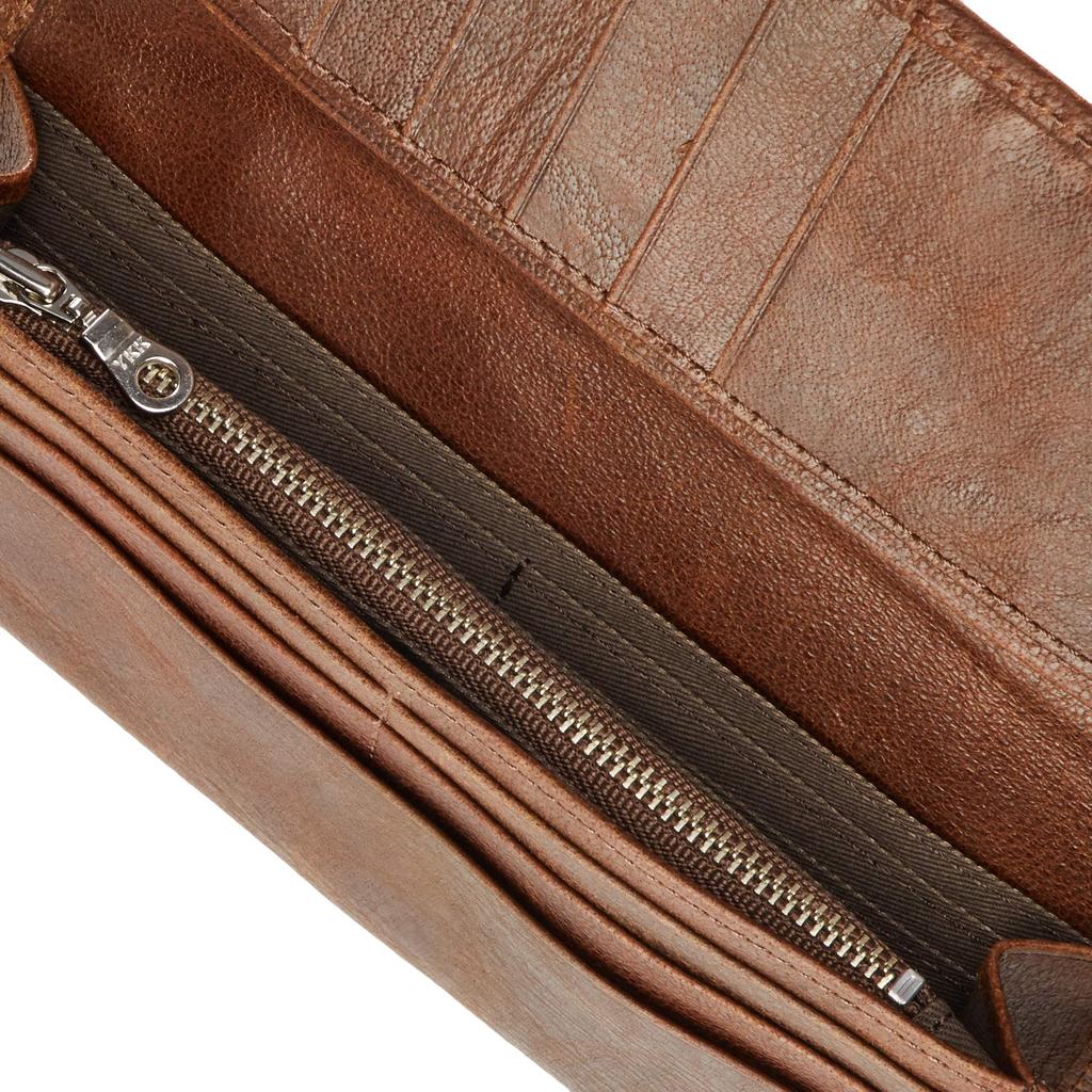 Lee Long Premium Soft Cowhide Genuine Brown Wallet, Leather, Leather,