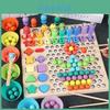 Wooden Children Educational Puzzle With Thirteen In One Bead Clamping And Logic Games