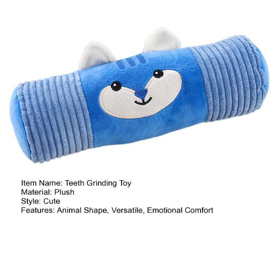 Pet Teeth Grinding Toy with Wrinkle Sound Mop Plush Texture Chewing Toy Emotional Comfort Lightweight Interactive Toy