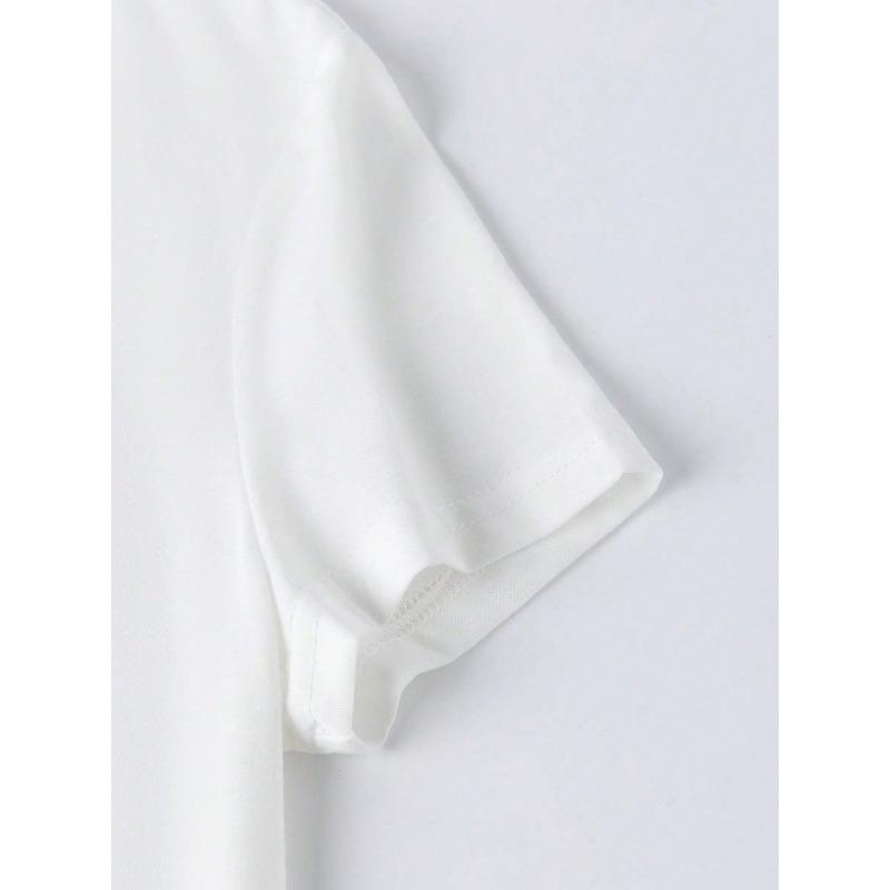 Europäische Größe Damen Freizeit-T-Shirt mit Muster 'Birthday Queen', Krone & High Heels | Rundhals, Kurzarm, Normale Länge - Ganzjahres-Oberteil