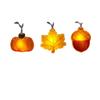 Halloween Kürbis & Ahornblatt LED Lichterkette – Festliche, Bunte Hängedekoration