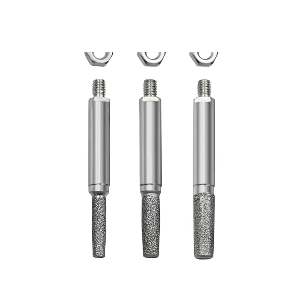 Grinding Head Replacement Tool for Chain Grinder Accessories Durable Metal Shaft with Threaded End and Hex Nut for Secure Attachment