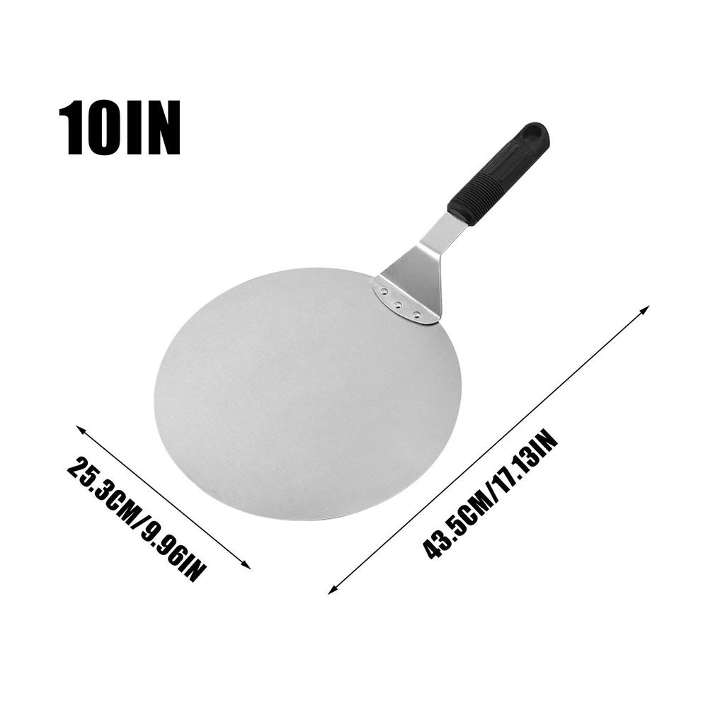 10/12inch Stainless Steel Pizza Peel Pastry Tools Round Anti-scalding Pan Bakeware Maker for Kitchen Restaurant Cooking Serving