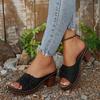 Scarpe Semplici da Donna Sandali Romani Retrò Estivi Sandali Zeppa Floreali Casual da Donna Pantofole da Donna con Zeppa
