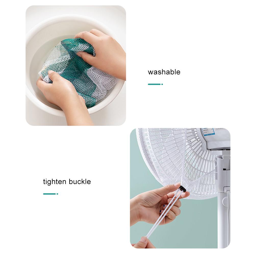 Dust-proof Finger Protector Fan Cover Anti-pinch Hand Protective Cover Net Washable Fan Mesh Cover for Electric Fan