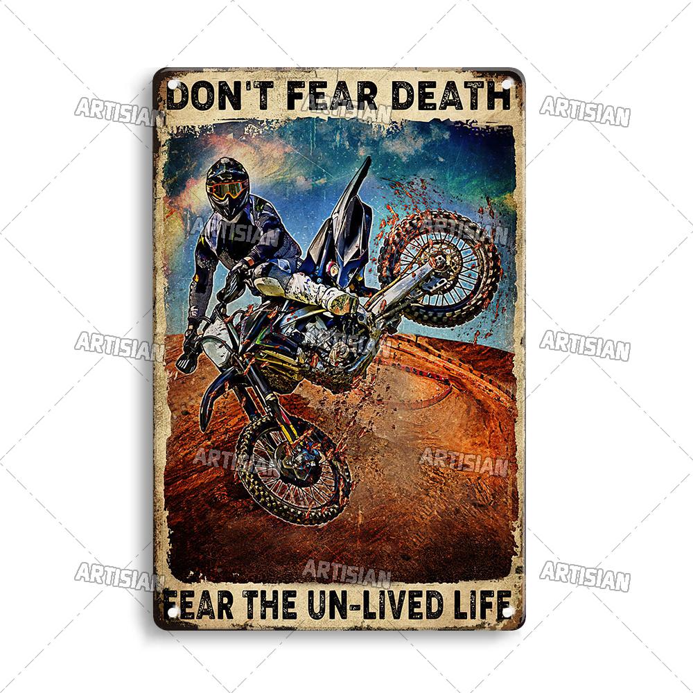 Artisian Motorcycle Metal Poster Motorbike Tin Plaque Racing Riding Decorative Plate Wall Decor Garage Bar Pub Club Hotel Cafe