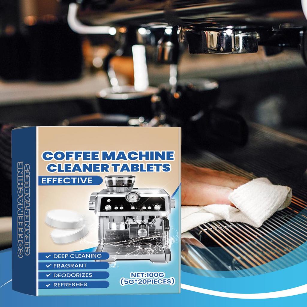 Coffee Machine Cleaning Tablets 20 Tablets Coffee Machine Descaling Agent for Cleaning Espresso Coffee Machine Scale Cleaning