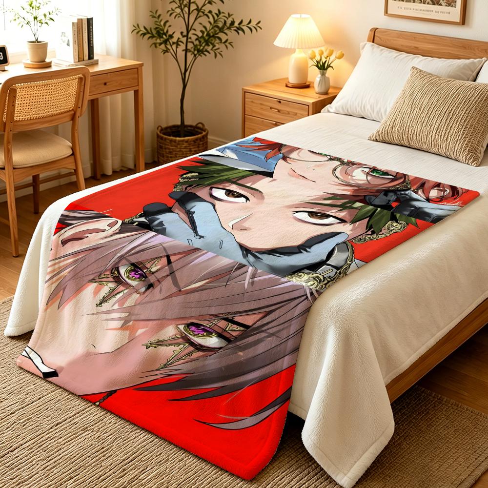 Animation P-PhantomBusters Throw Blankets Soft Warm Flannel Blanket Bedding for Bed Living room Home Sofa