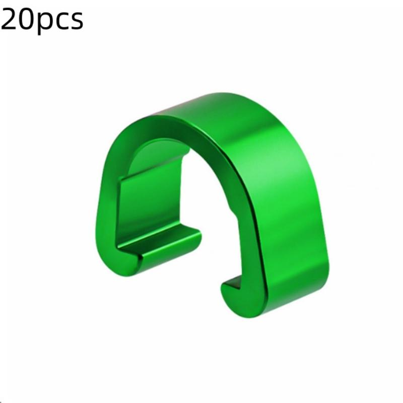 20Pcs Aluminum Alloy Bike Brake Cable C-Clip Guide Clamps for Mountain Road Bicycles - Cable Housing Clip for Bicycle Brakes