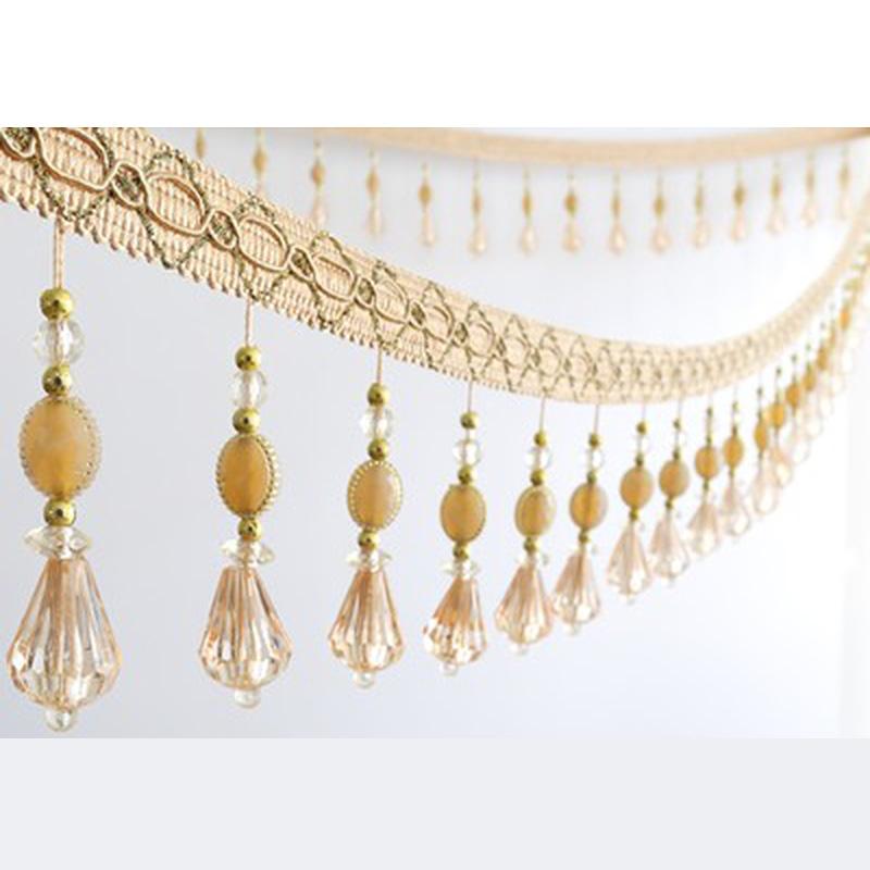 1 метр европейский занавес кружево хрустальные бусины украшения кружевная отделка кисточка бахрома подвеска шар бусины занавес декор аксессуары