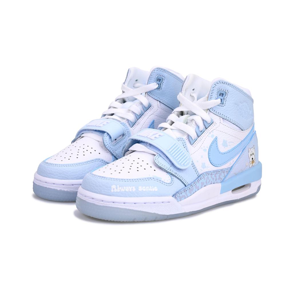 Jordan Legacy 312 Oreo Journal SAML Cushioning, Wear Resistant Mid Top Vintage Basketball Shoes Unisex Carolina Blue FV8118-141(Team6-)