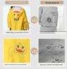 Children's Cartoon Raincoat with Backpack Space - Yellow Duck Design