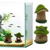 For Mini Aquarium House Resin Fish Tank Caves Mushroom Hut Landscape Fish Cave Shrimp Hideout Shelter For Small Fish Shrimp