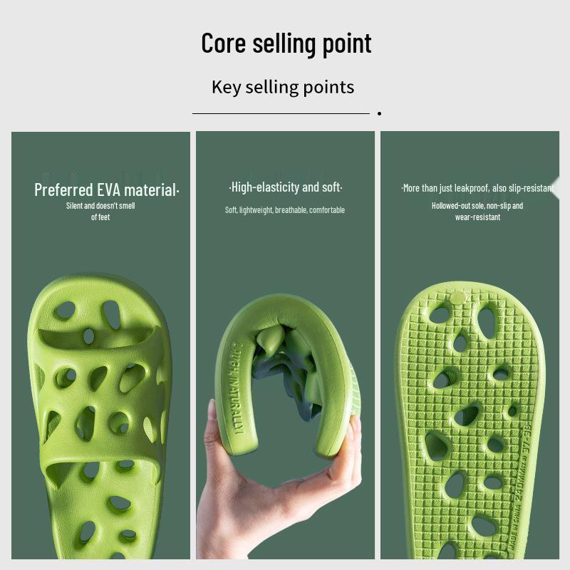 Women's & Men's Non-Slip Hollow Bathroom Sandals for Summer
