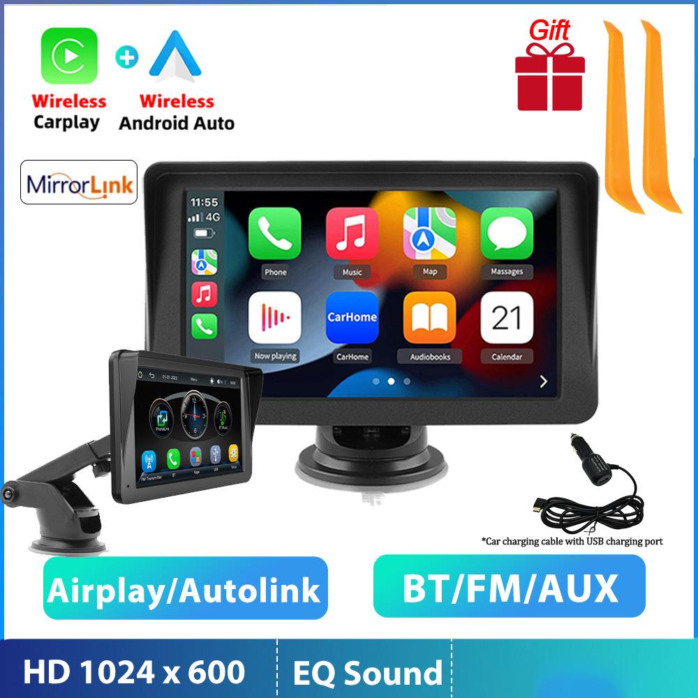 

CarPlay Android Auto Автомобильный мультимедийный видеоплеер 7-дюймовый портативный сенсорный экран с AUX-радио для камеры заднего вида 32G TF карта