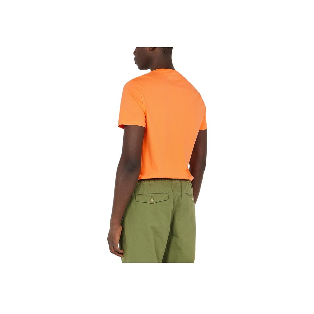 Polo Ralph Lauren Solid Color Slim Fit Crew Neck Short Sleeve T-Shirt Men Tops Orange 710671438-406