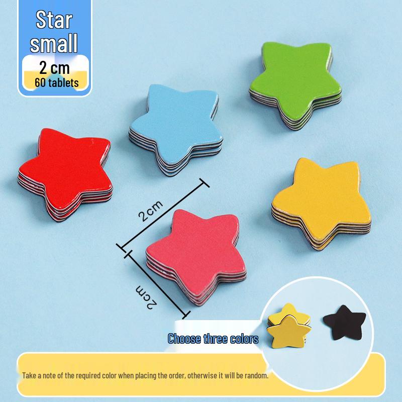Kids Reward Magnets: Cute Star, Flower, and Smiley Stickers for Whiteboards and Blackboards