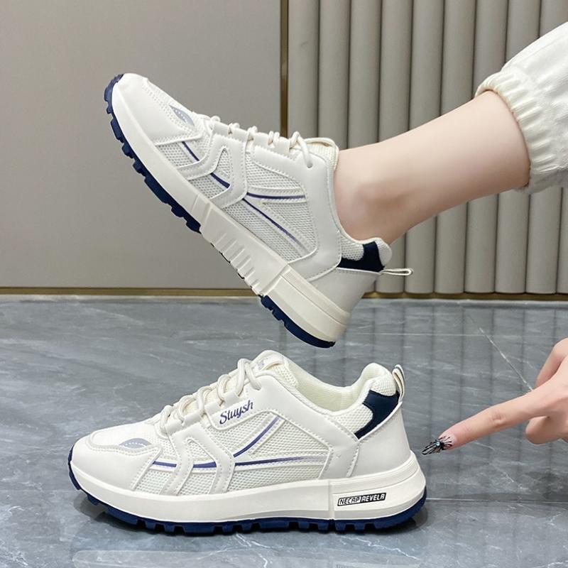 Designer Women's Casual Sneakers New Mesh Breathable Platform Shoes Outdoor Comfortable Soft Sole Running Shoes Tenis De Mujer