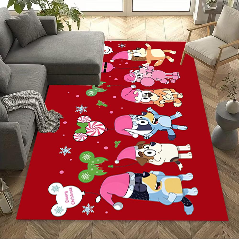 Bluey Friends Adventure Carpet Suitable for Balcony Bedrooms Living Rooms Kitchen Antislip Carpet Anime Office Decor Perfect Gift for Women/Men