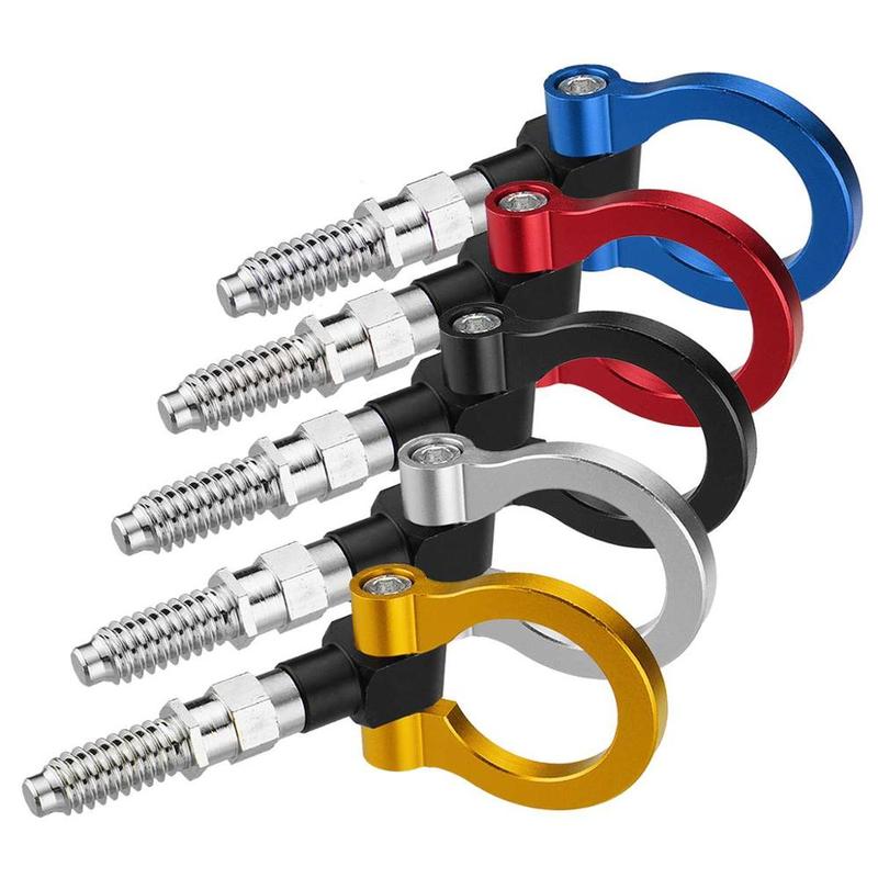 Universal Aluminum Round Trailer Towing Hook Rear Towbar Applicable To Volkswagen Benz For BMW E46 E81 E30 E36