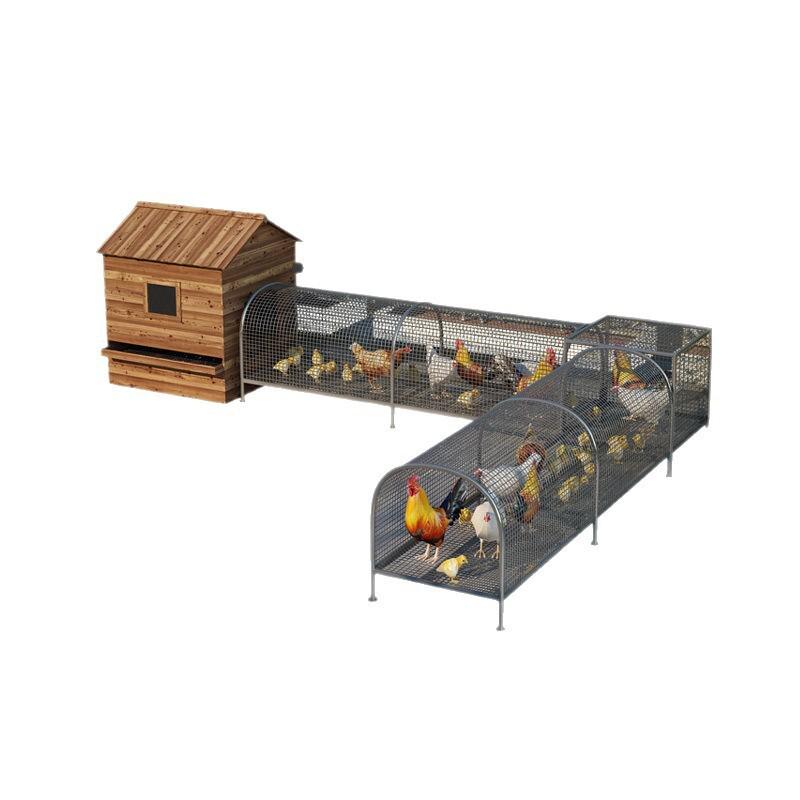 Durable Free-Range Chicken Coop Tunnel: Outdoor Cute Pet Run & Wire Mesh Chicken Cage