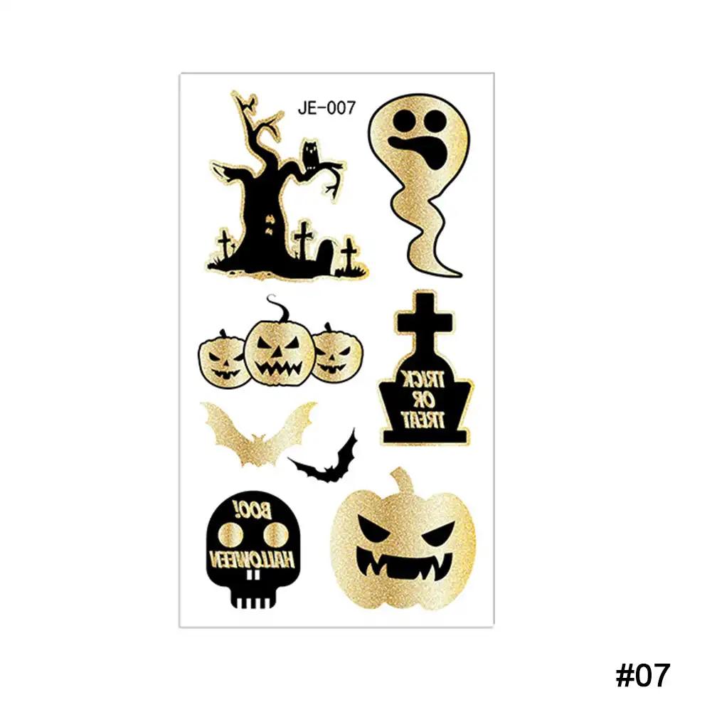 Shoulder Thorn Tattoo Sticker Halloween Cosplay Punk Fake Tattoo for Woman Man Clavicle Tatuajes Temporales Faux Tatouage Femme