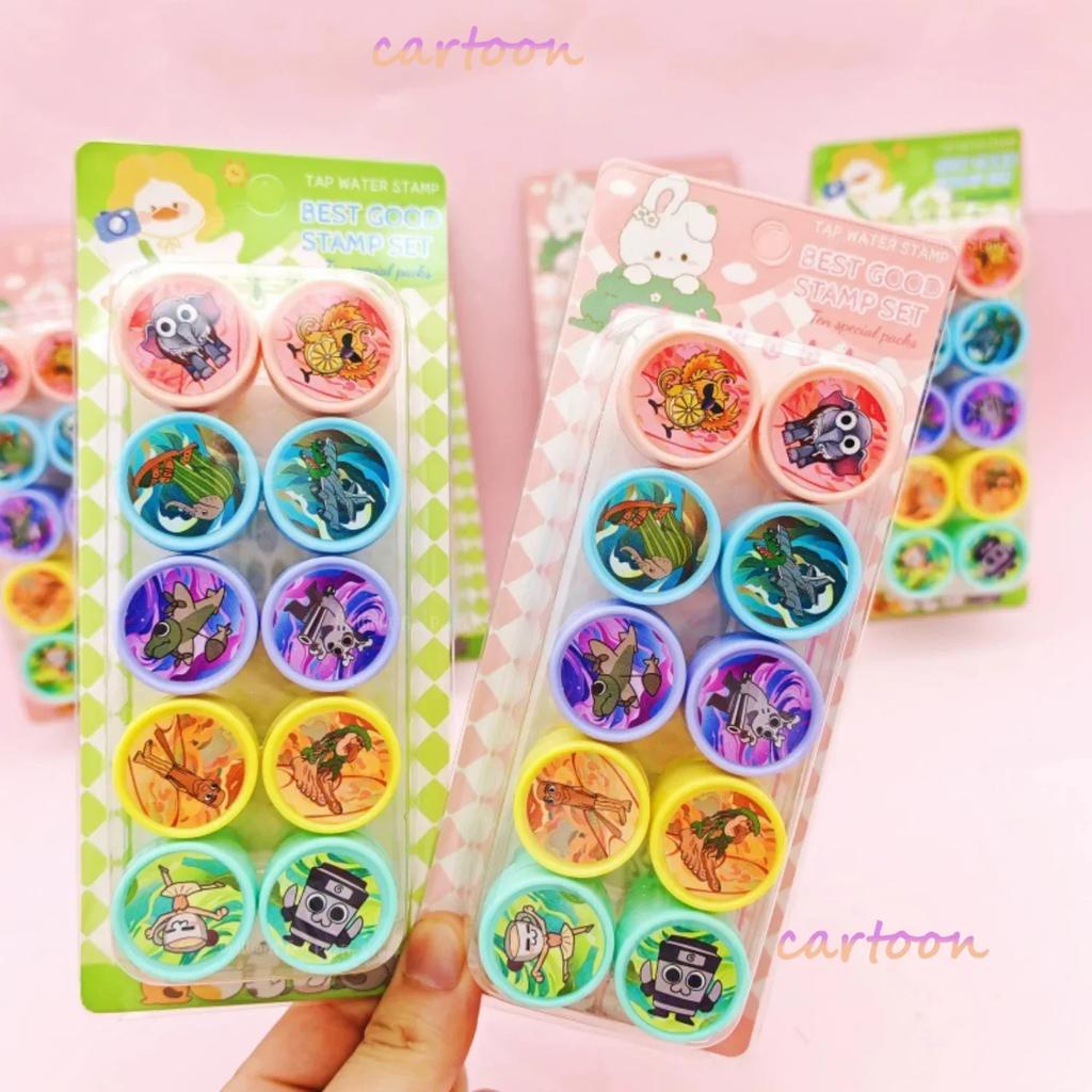 Italian Brainrot Tung Tung Sahur Seal Stamps Birthday Party Favors Gift Cartoon Classroom Rewards Painting Decorations Supplies