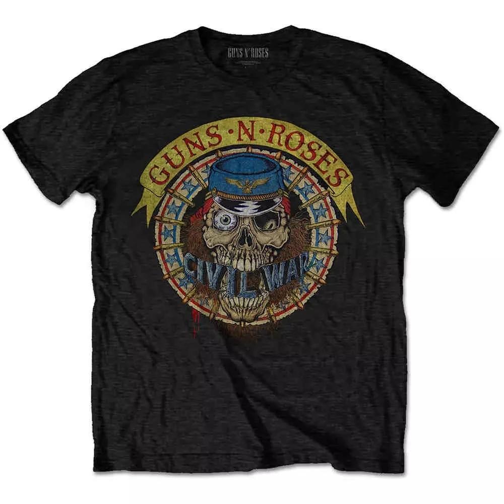 American Classic Hard Rock Band GUNS N' ROSES Graphic Print T-shirt Men Women Loose Casual Oversized Top Streetwear Fashion Summer New  Tee