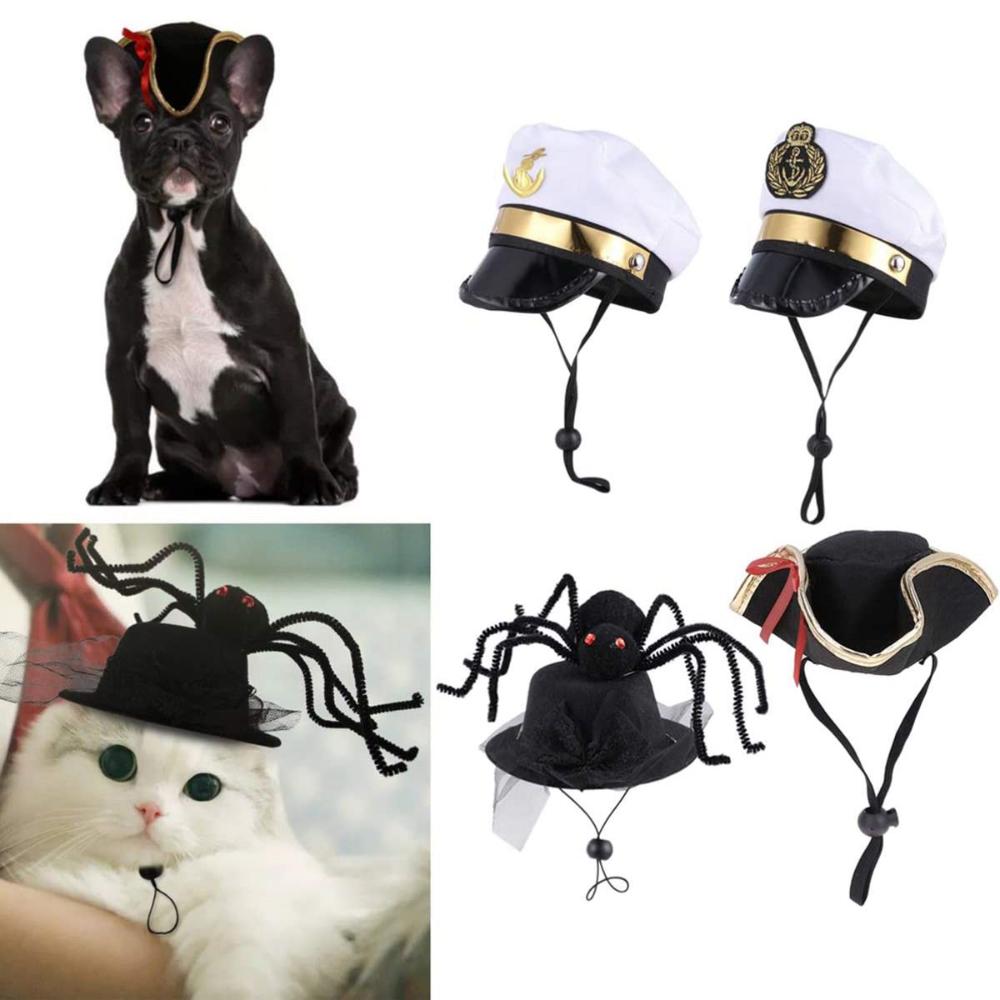 Indoor Adjustable Chin Strap Cute Outdoor Pet Supplies Halloween Cap Dog Visor Hats Cat Costume