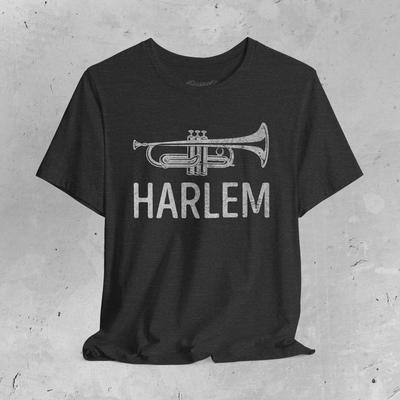 Harlem Tişört New York Kolej Ağır Pamuklu Tişört Unisex