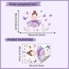 Ballet Dancer Girl with Swan and Butterflies Wall Sticker Self-Adhesive Removable Bedroom Living Room Hallway Dorm Elegant Home Decor Art