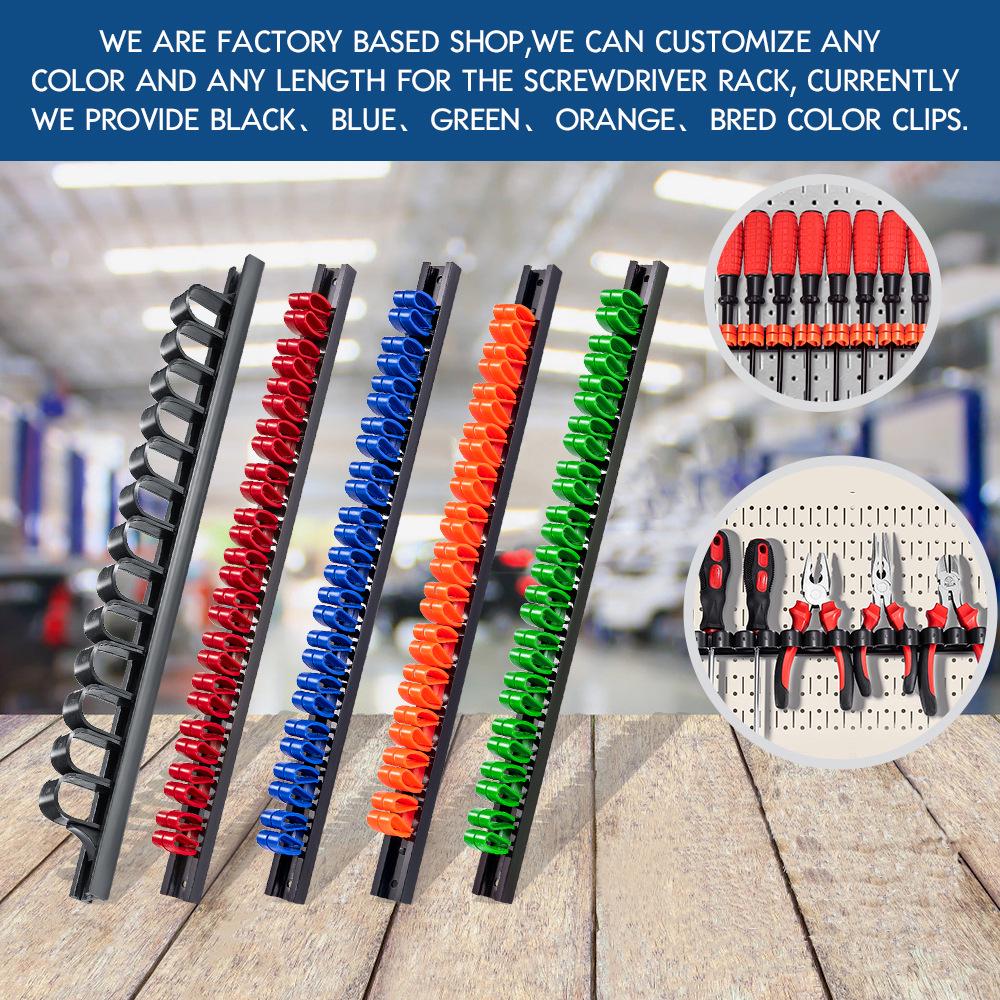 Plastic Screwdriver and Tool Display Rack for Workshop Storage