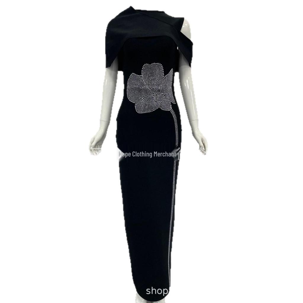 Luxury Diamond-Studded Evening Bandage Dress for Women