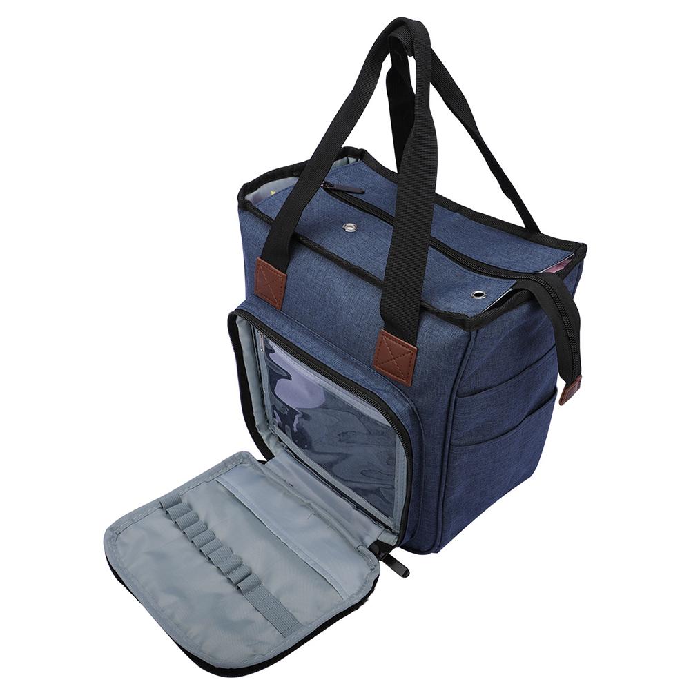 

Портативная сумка для хранения вязаной пряжи, крючок для вязания, иглы, органайзер для шитья синий