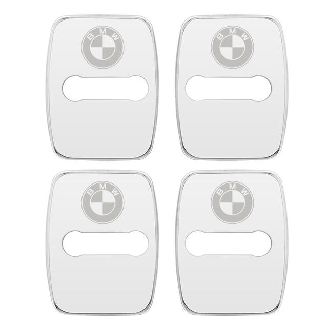 4pcs Slim Design Car Door Lock Cover Emblem Stainless Steel Protective Case Compact Exterior Decoration Auto Accessories For BMW npmk56