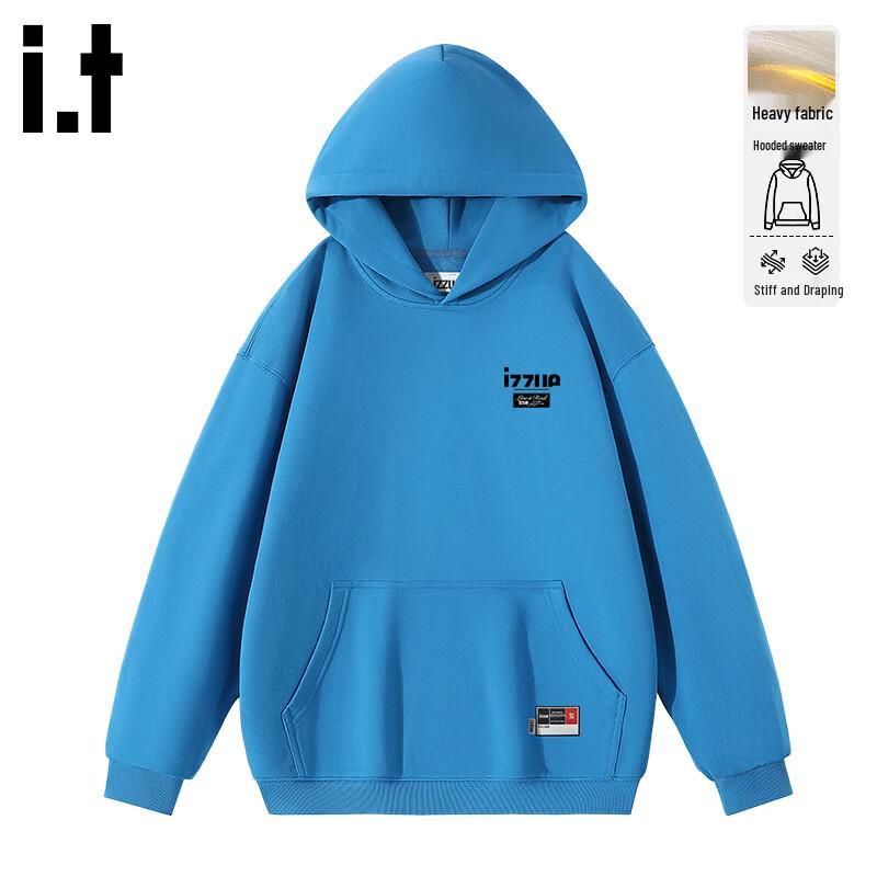 izzue IT Men's Street Style Graffiti Hooded Sweatshirt