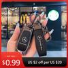 Hot Car Sticker Car Key Cover Case Shell Fob For Mercedes Benz A C E S G Class GLC CLE CLA GLB GLS W177 W205 W213 W222 X167 AMG