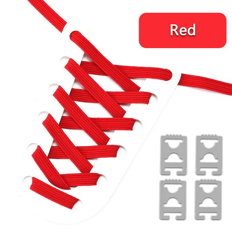 1 Pair Elastic No Tie Shoe Laces Anchors Flat Shoelace Lock Clip for Adults and Kids Tieless Shoelaces for Sneakers